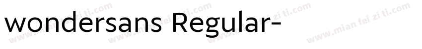 wondersans Regular字体转换